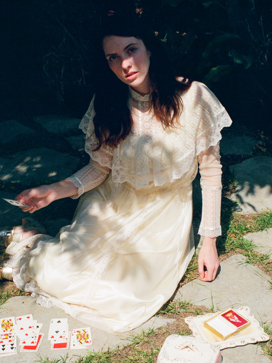 1970s Ivory Gunne Sax Victorian Prairie Wedding Dress