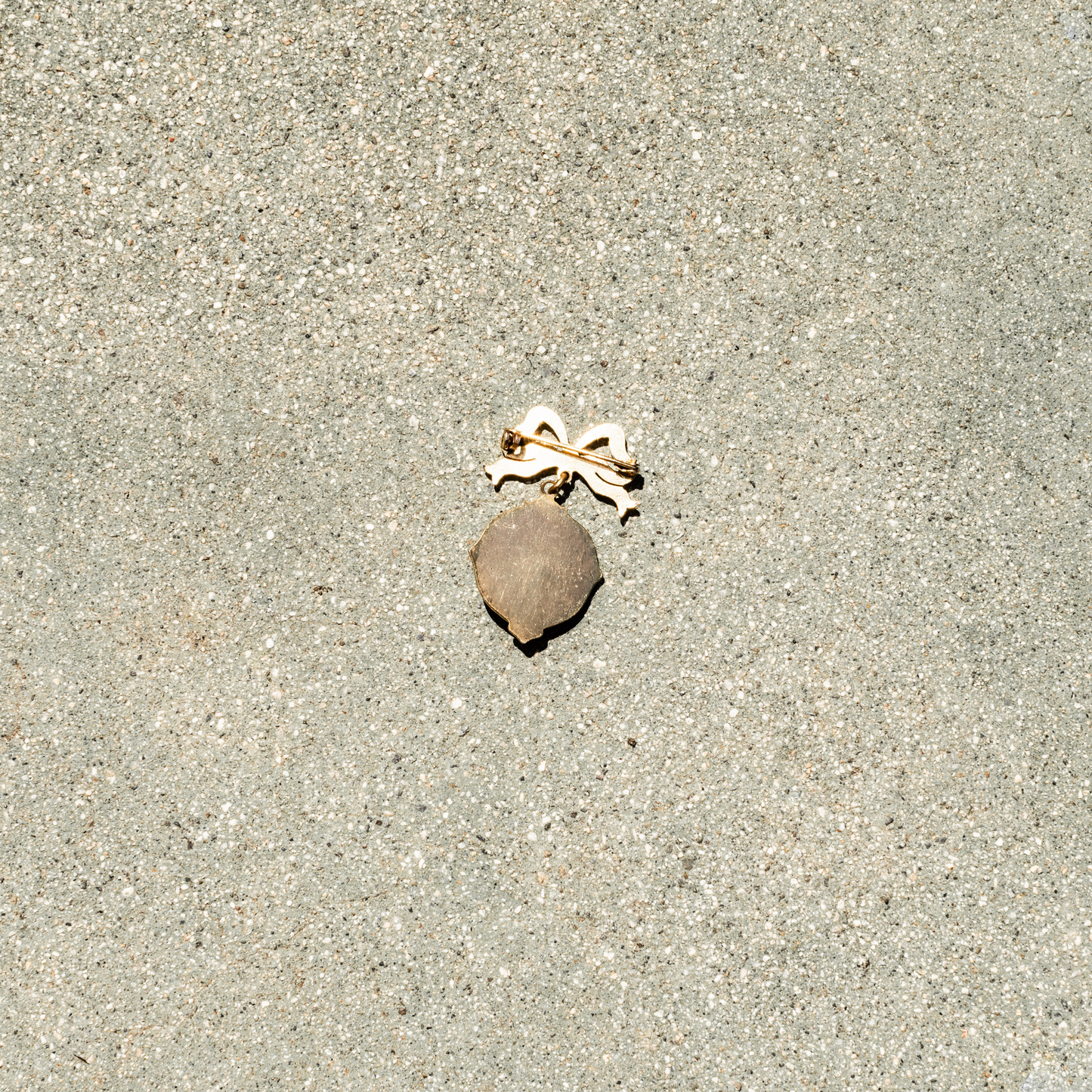 back of 1930s Enamel Dangle Brooch