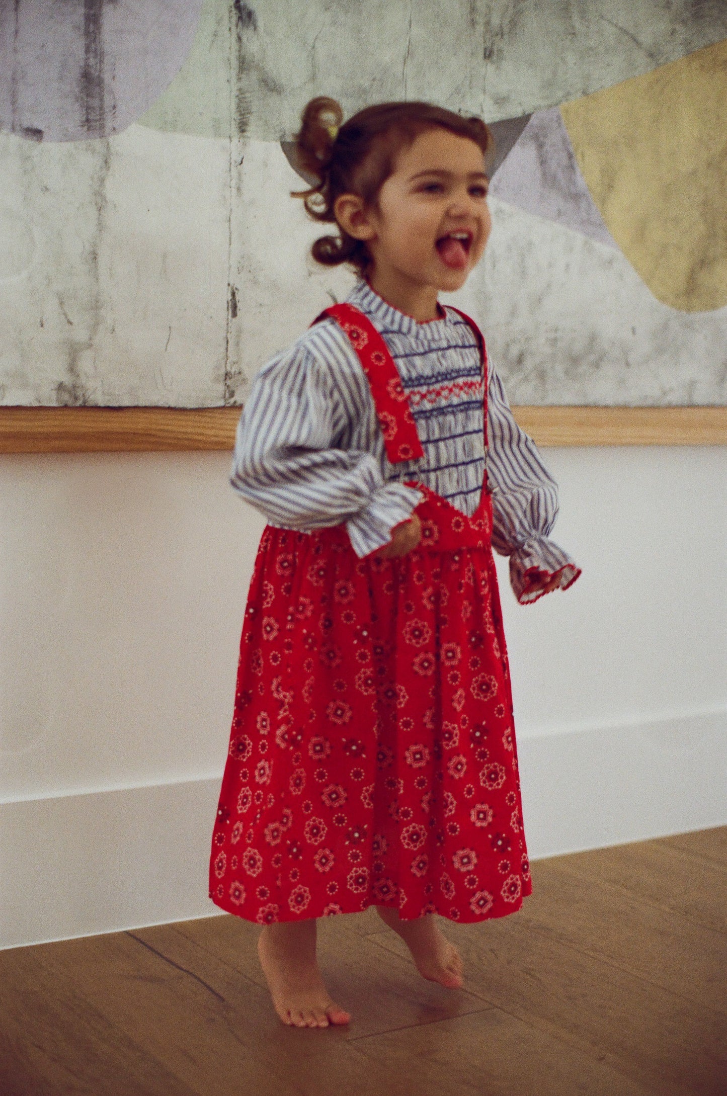 1970s Suspenders Dress