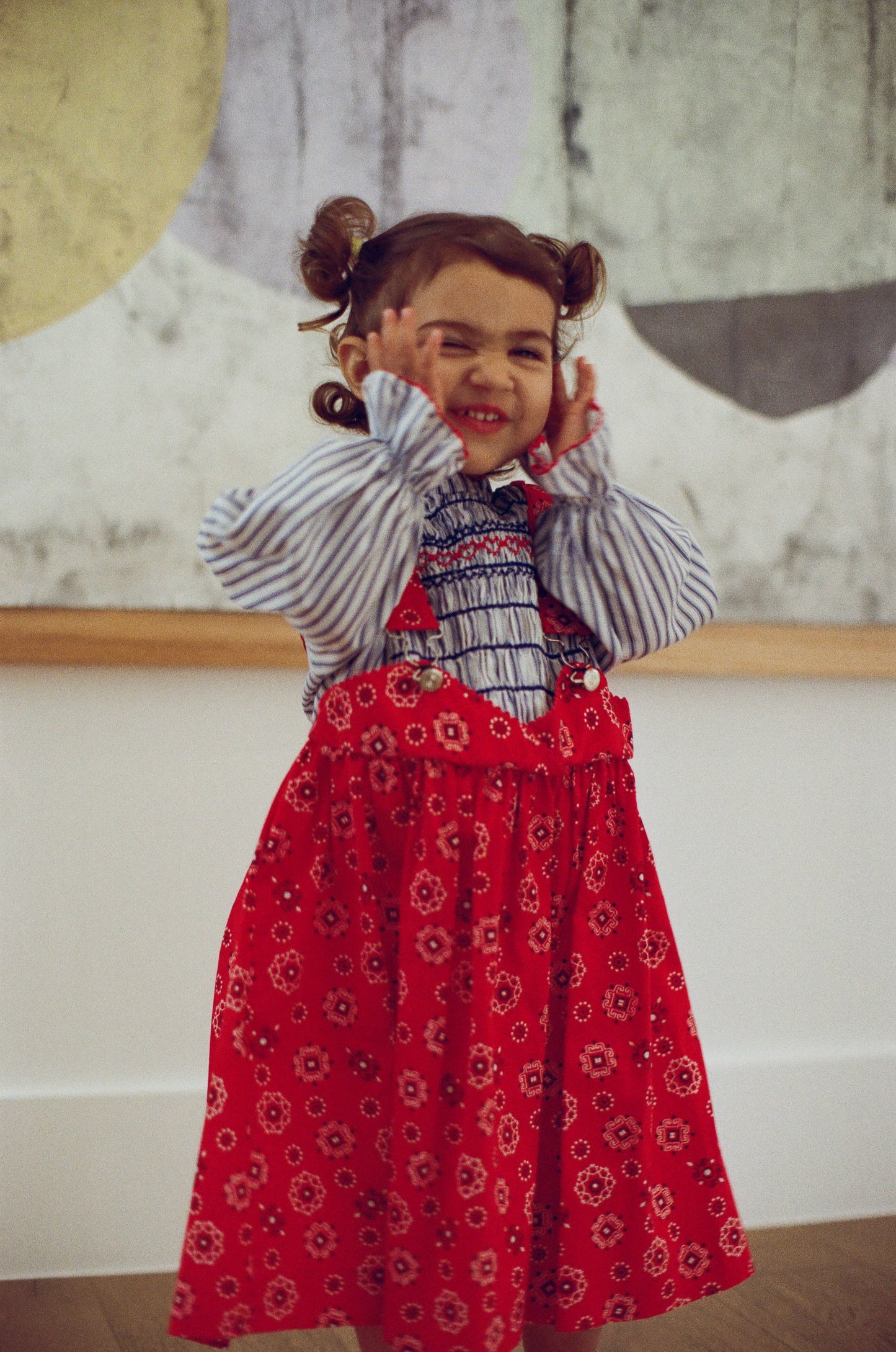 1970s Suspenders Dress