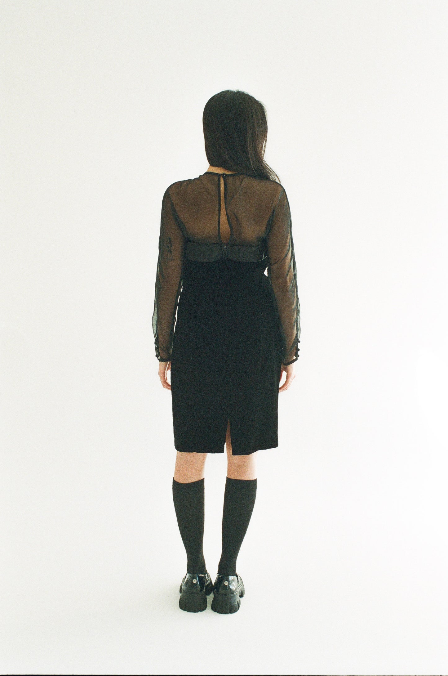 1980s Velvet Bow Dress
