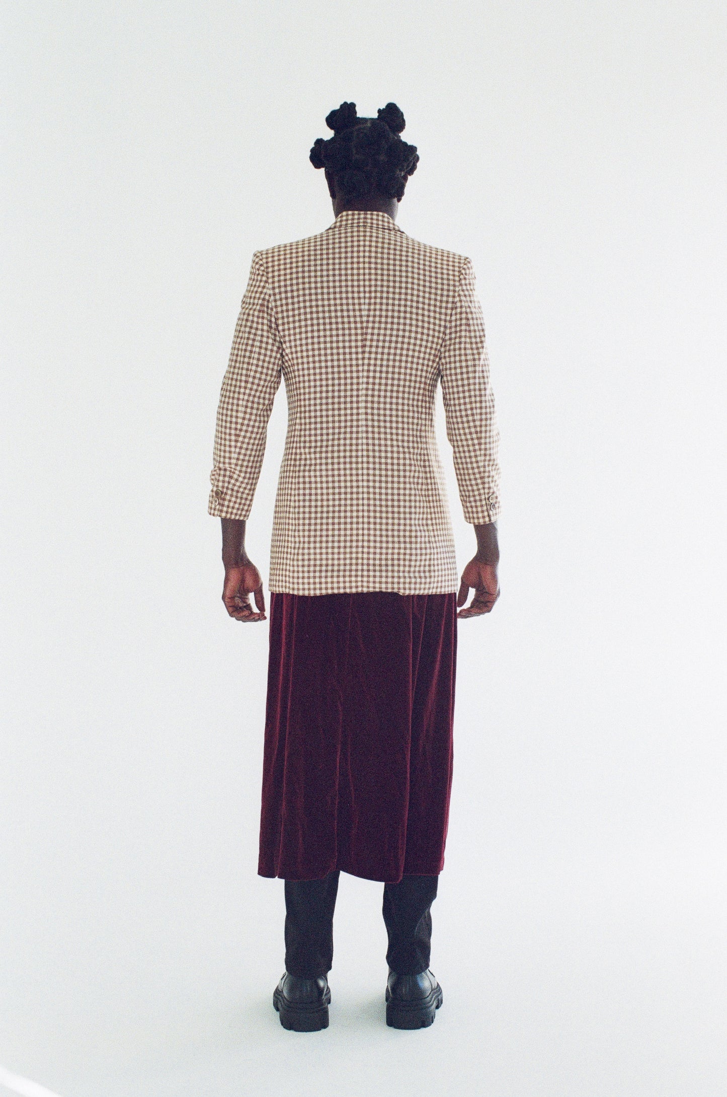 Rare Gucci Almond & Ivory Checkered Blazer