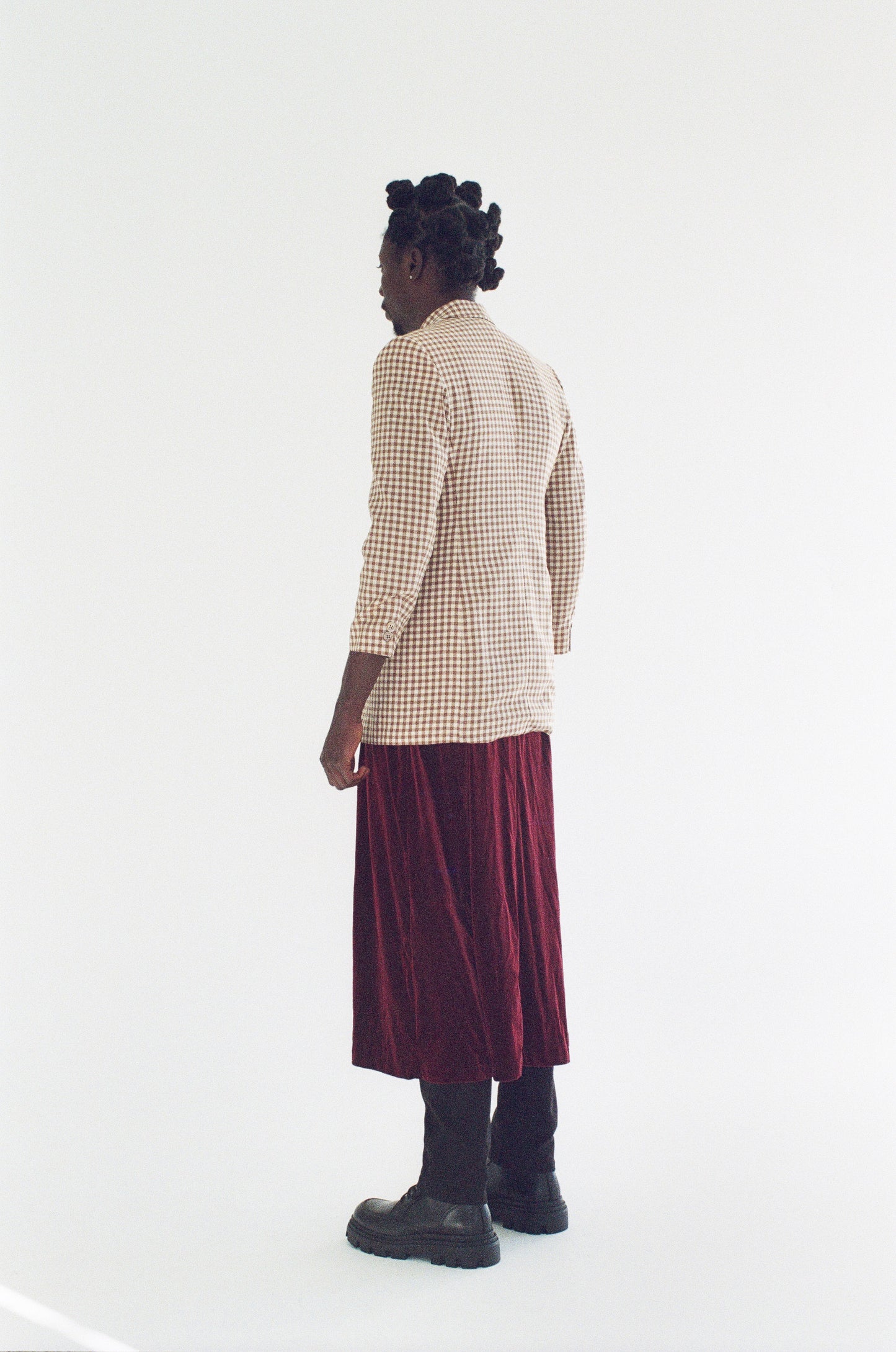 Rare Gucci Almond & Ivory Checkered Blazer