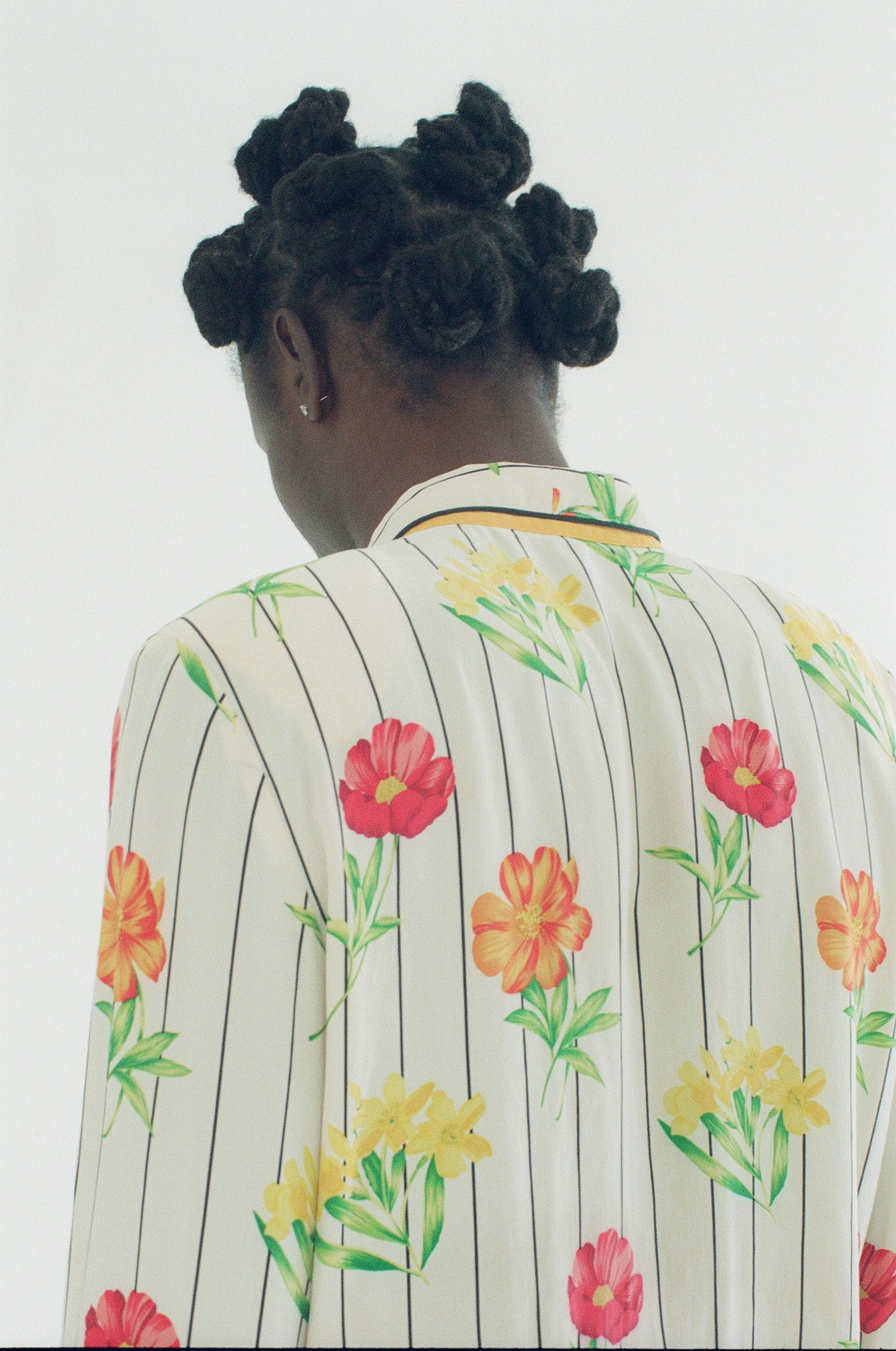 Early 1980s Silk Floral Blouse