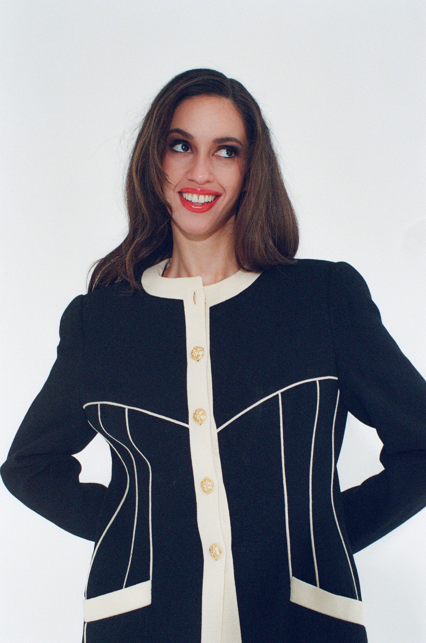 1980s Midnight Black Evening Jacket