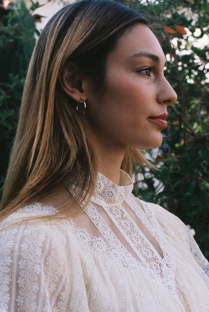 1970s Ivory Gunne Sax Victorian Prairie Wedding Dress