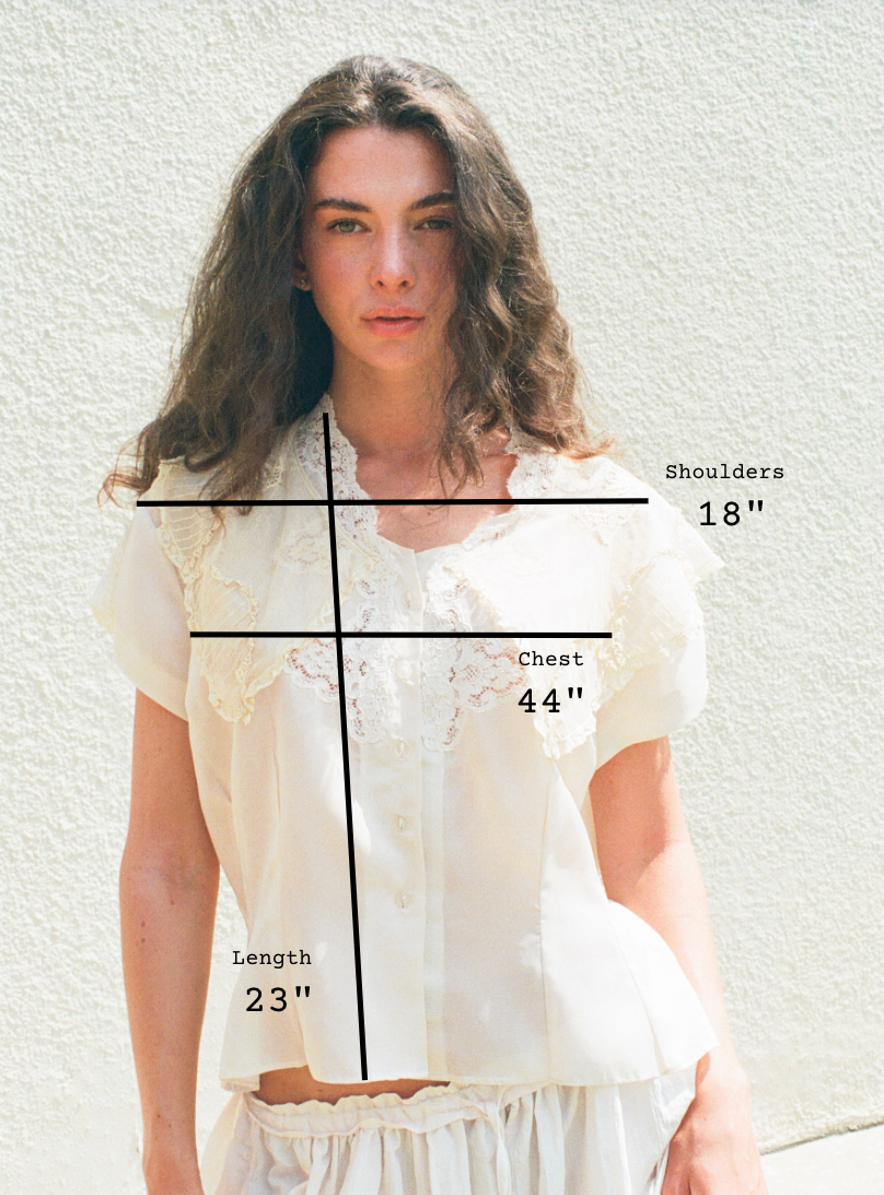 Est. 1950s Sheer Layered Cap Sleeve Blouse