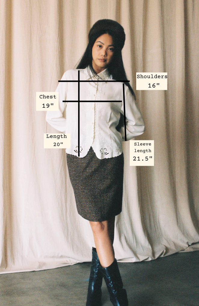 1990s Buttoned Ivory Blouse