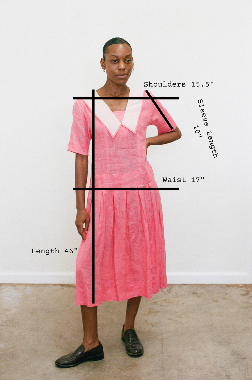{Est.} 1990s Pleated Drop Waist Dress