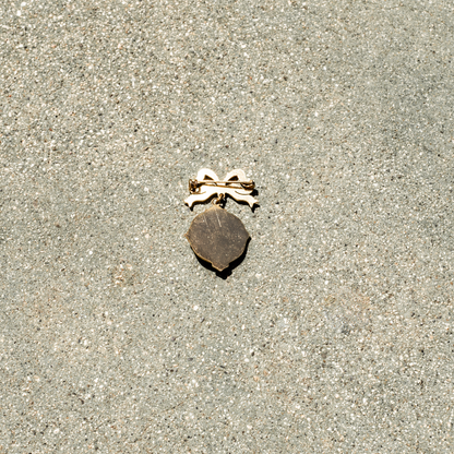 back of 1930s Enamel Dangle Brooch