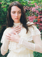 1970s Ivory Gunne Sax Victorian Prairie Wedding Dress