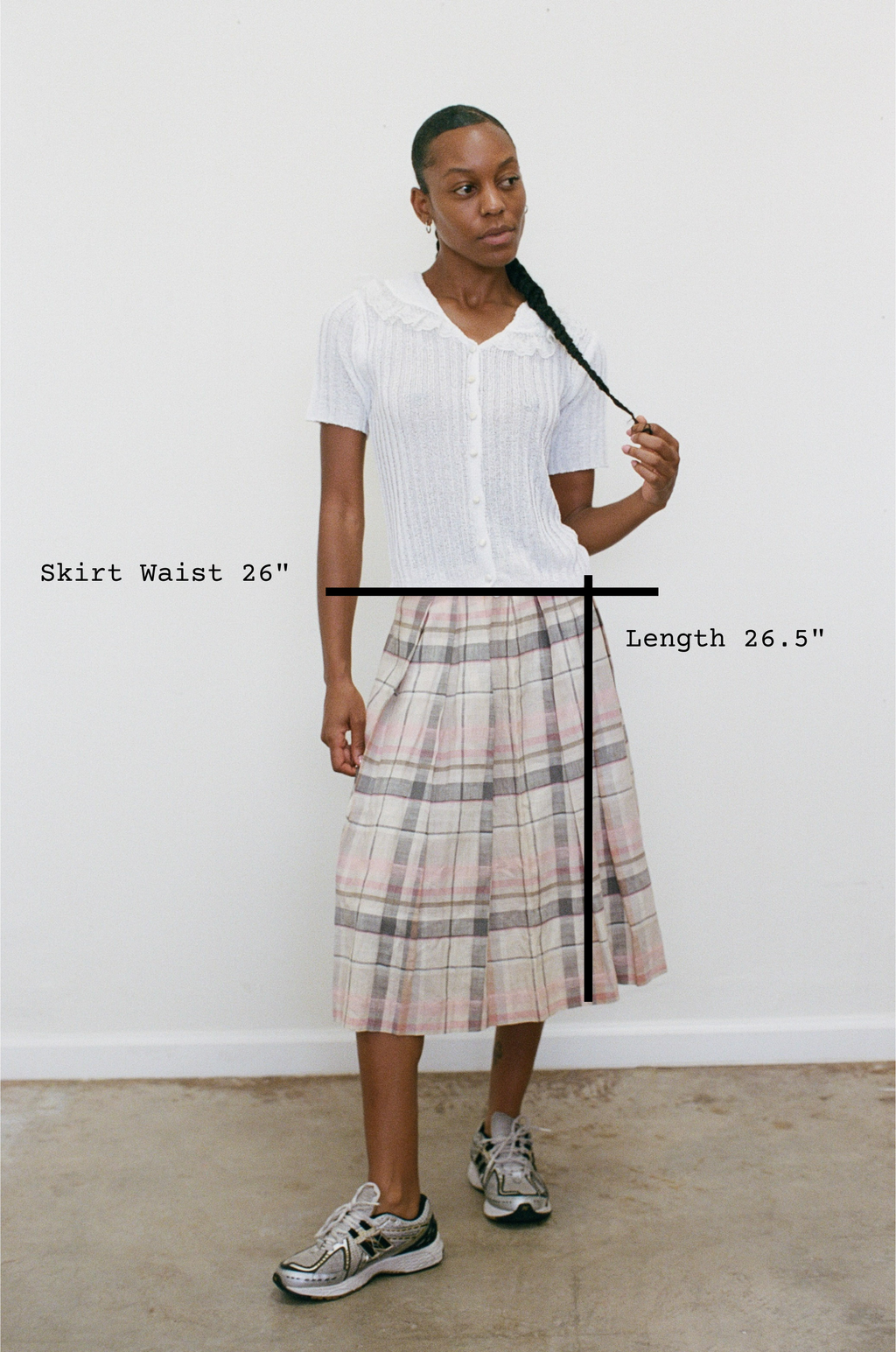 1990s Burberrys Pastel Plaid Skirt