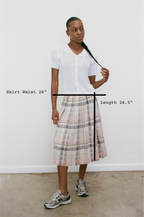 1990s Burberrys Pastel Plaid Skirt