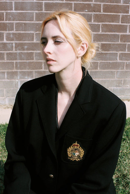 1990s Lauren by Ralph Lauren Crested Blazer