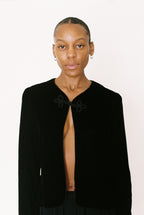 1950s Black Velvet Evening Jacket