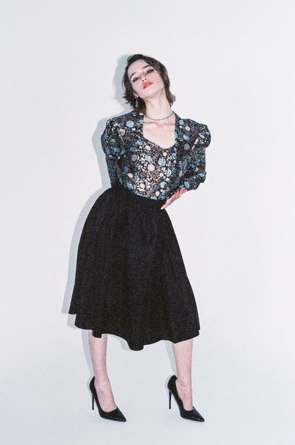 1980s Metallic Thread Evening Jacket