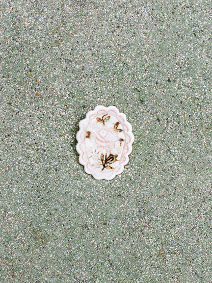 Painted Rose Brooch