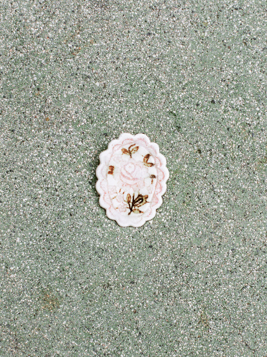 Painted Rose Brooch
