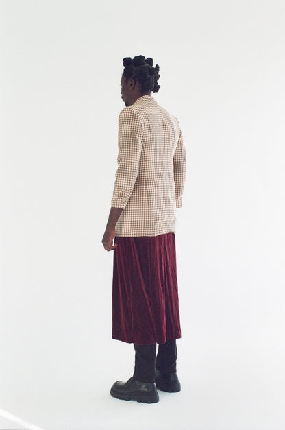 Rare Gucci Almond & Ivory Checkered Blazer