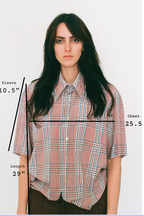 1970s Dagger Collar Patterned Shirt