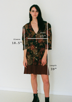 1990s Pleated Drop-waist Dress