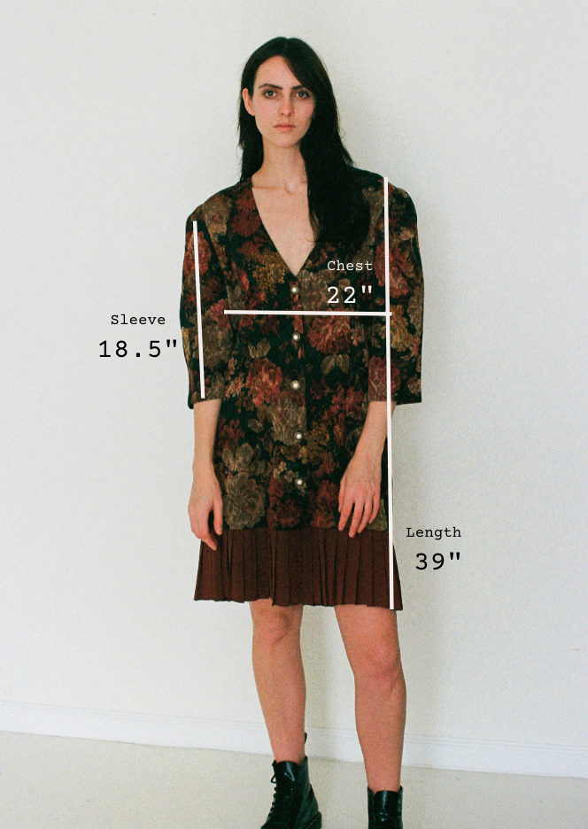 1990s Pleated Drop-waist Dress