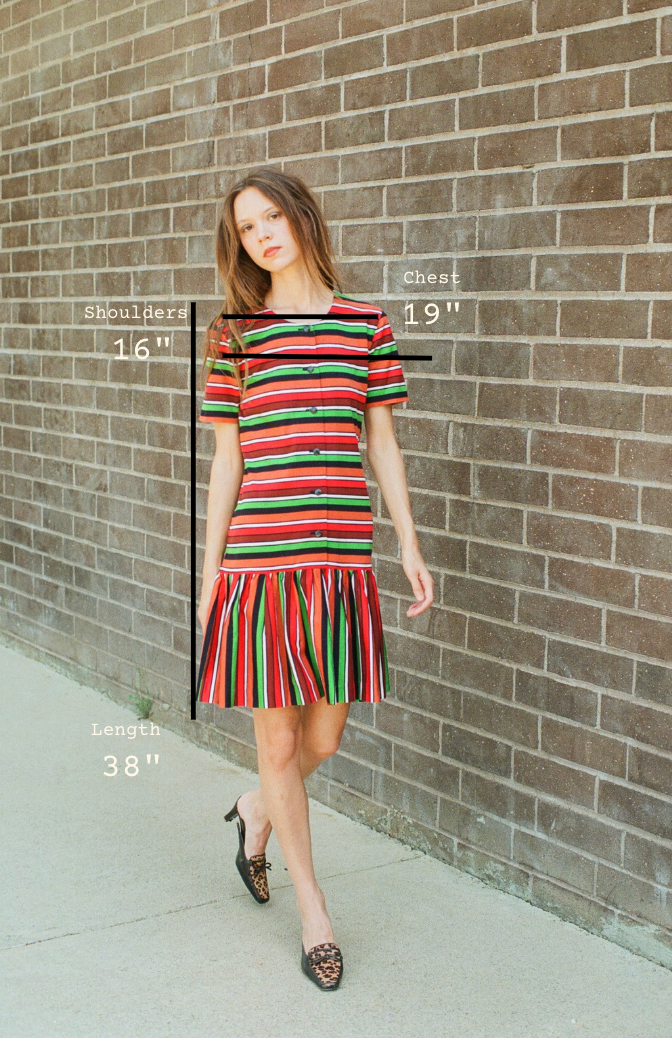 Late 1980s Miss Chloé Striped Dress