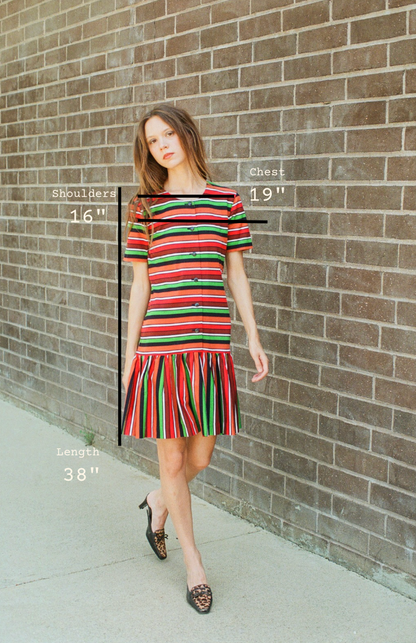 Late 1980s Miss Chloé Striped Dress