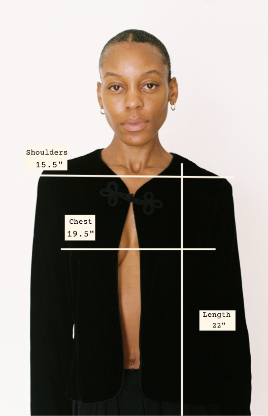 1950s Black Velvet Evening Jacket