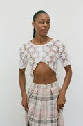 2000s Embroidered Lace Flower Blouse
