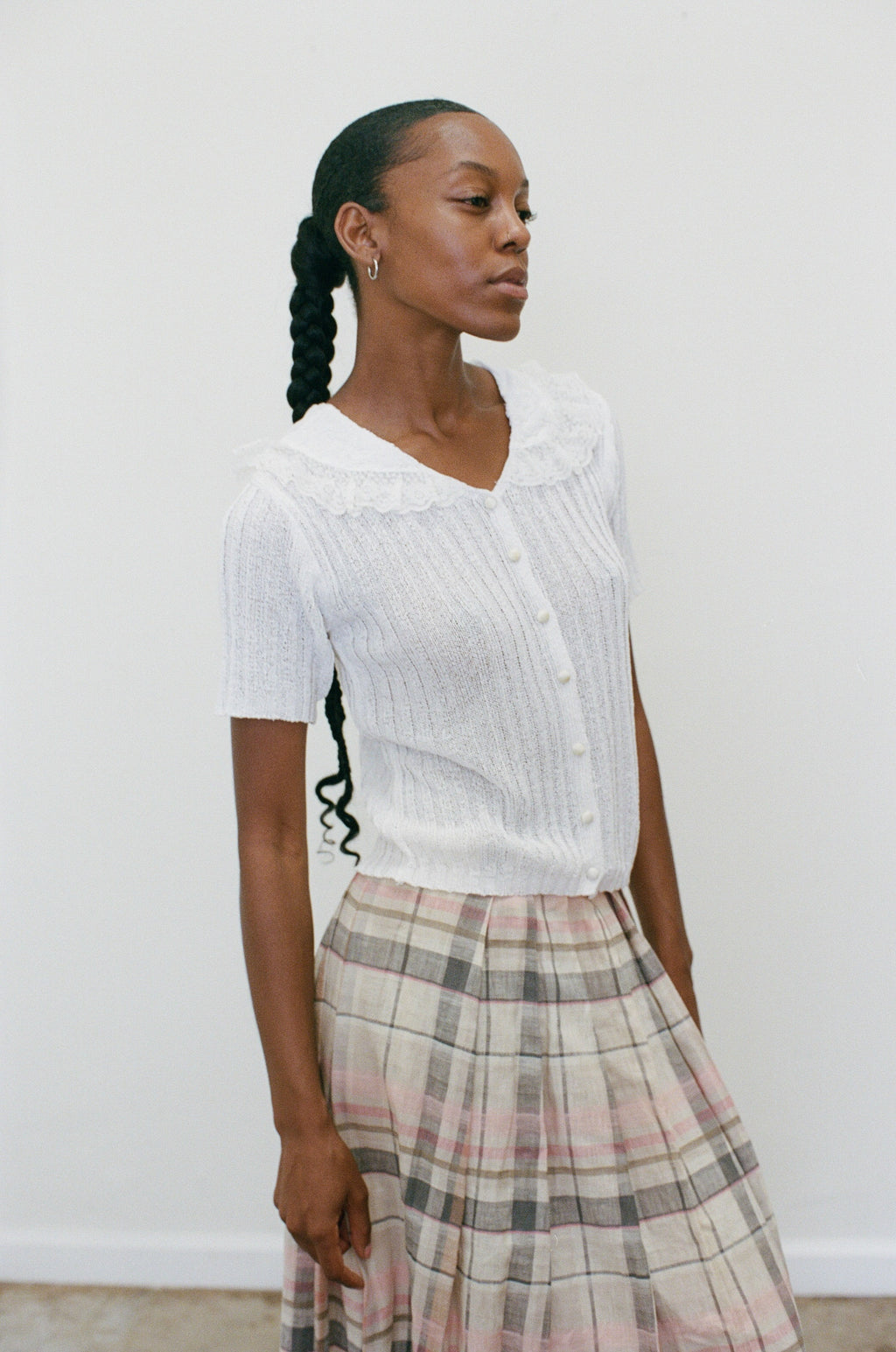 2000s Knit Collared Blouse
