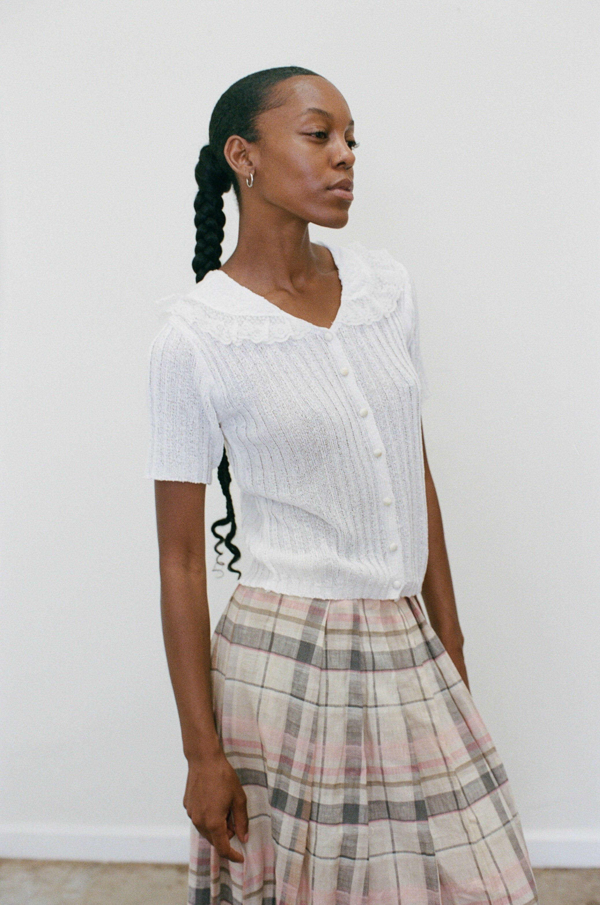 2000s Knit Collared Blouse