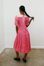 {Est.} 1990s Pleated Drop Waist Dress