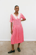{Est.} 1990s Pleated Drop Waist Dress