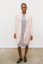 {Est.} 1990s Pale Pink Silk Spring Coat
