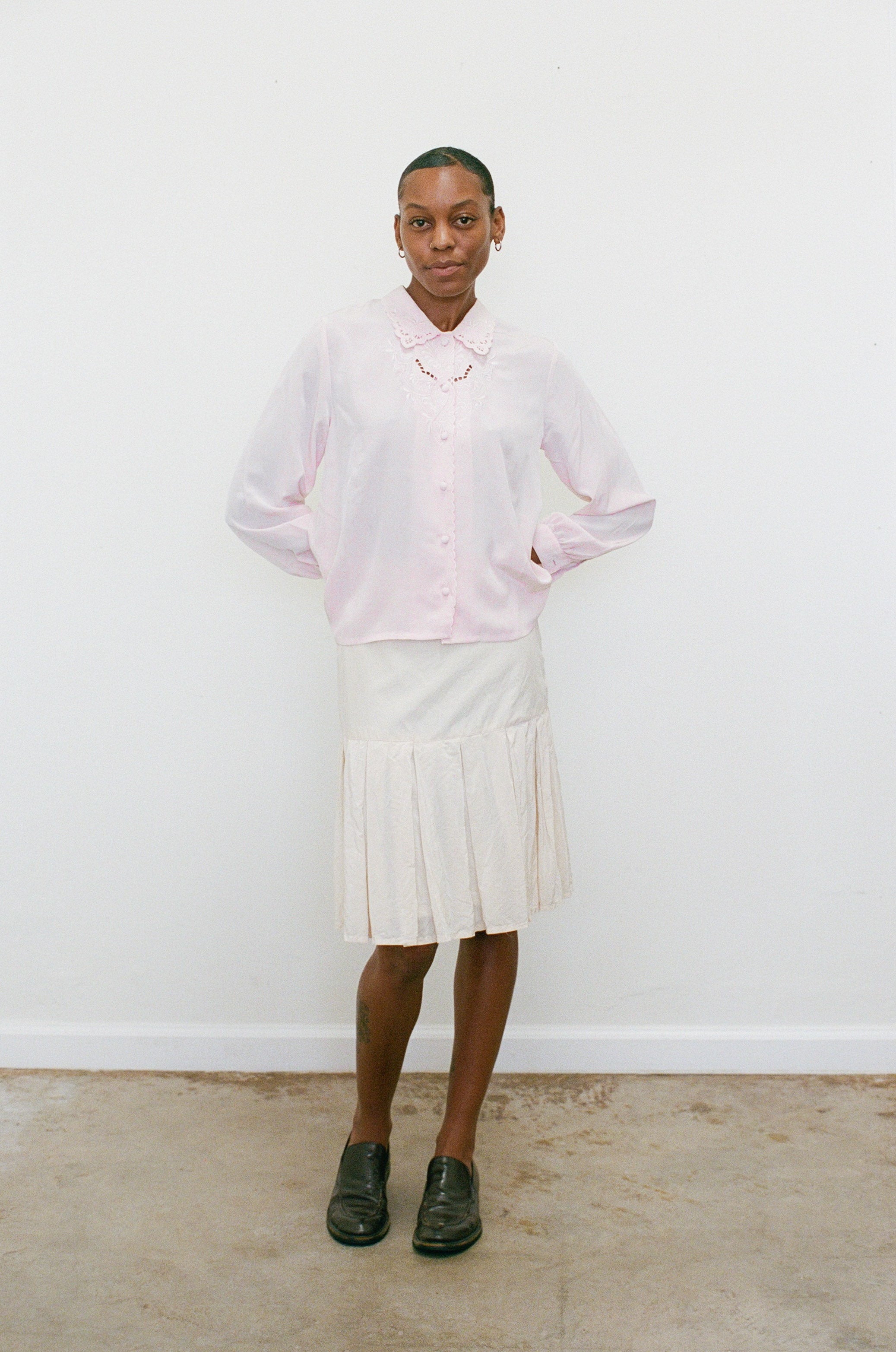 Early 2000s Pink Collared Blouse