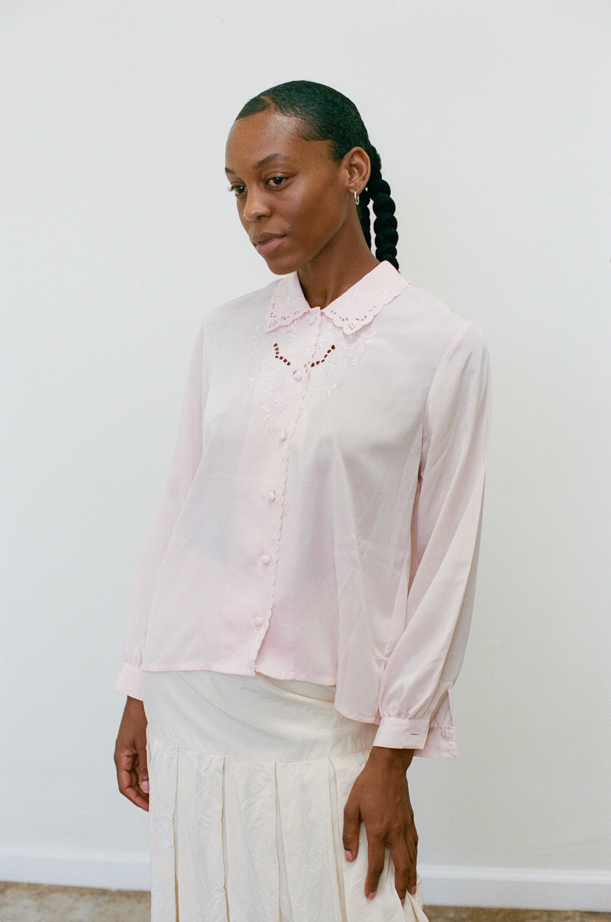 Early 2000s Pink Collared Blouse