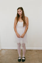 2000s Embroidered Daisy Mini Slip Dress