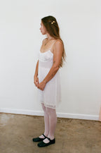 2000s Embroidered Daisy Mini Slip Dress