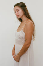 2000s Embroidered Daisy Mini Slip Dress