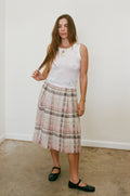 1990s Burberrys Pastel Plaid Skirt