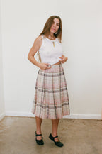 1990s Burberrys Pastel Plaid Skirt