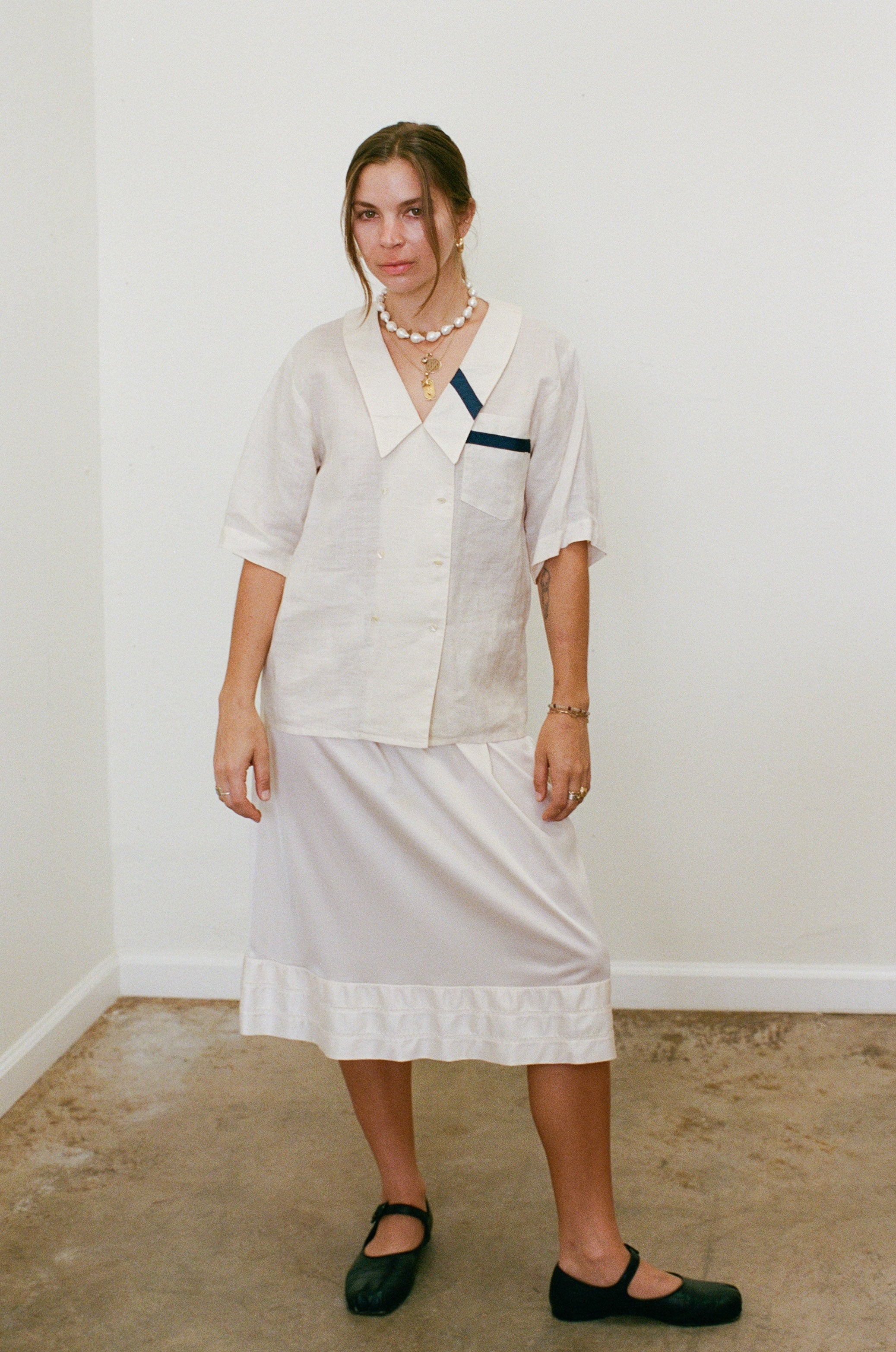 {Est.} 1970s Pierre Cardin Sailor Blouse