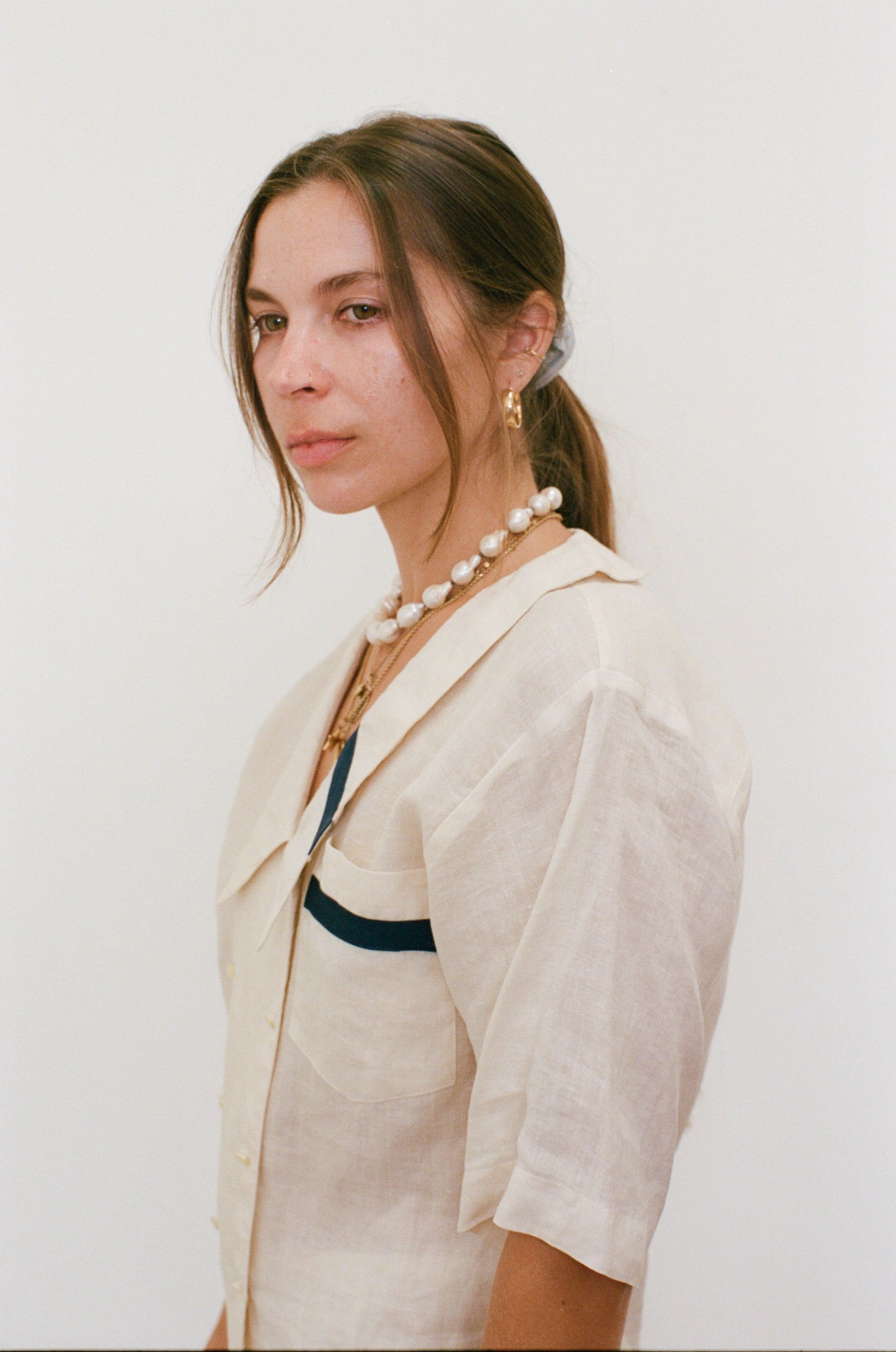 {Est.} 1970s Pierre Cardin Sailor Blouse