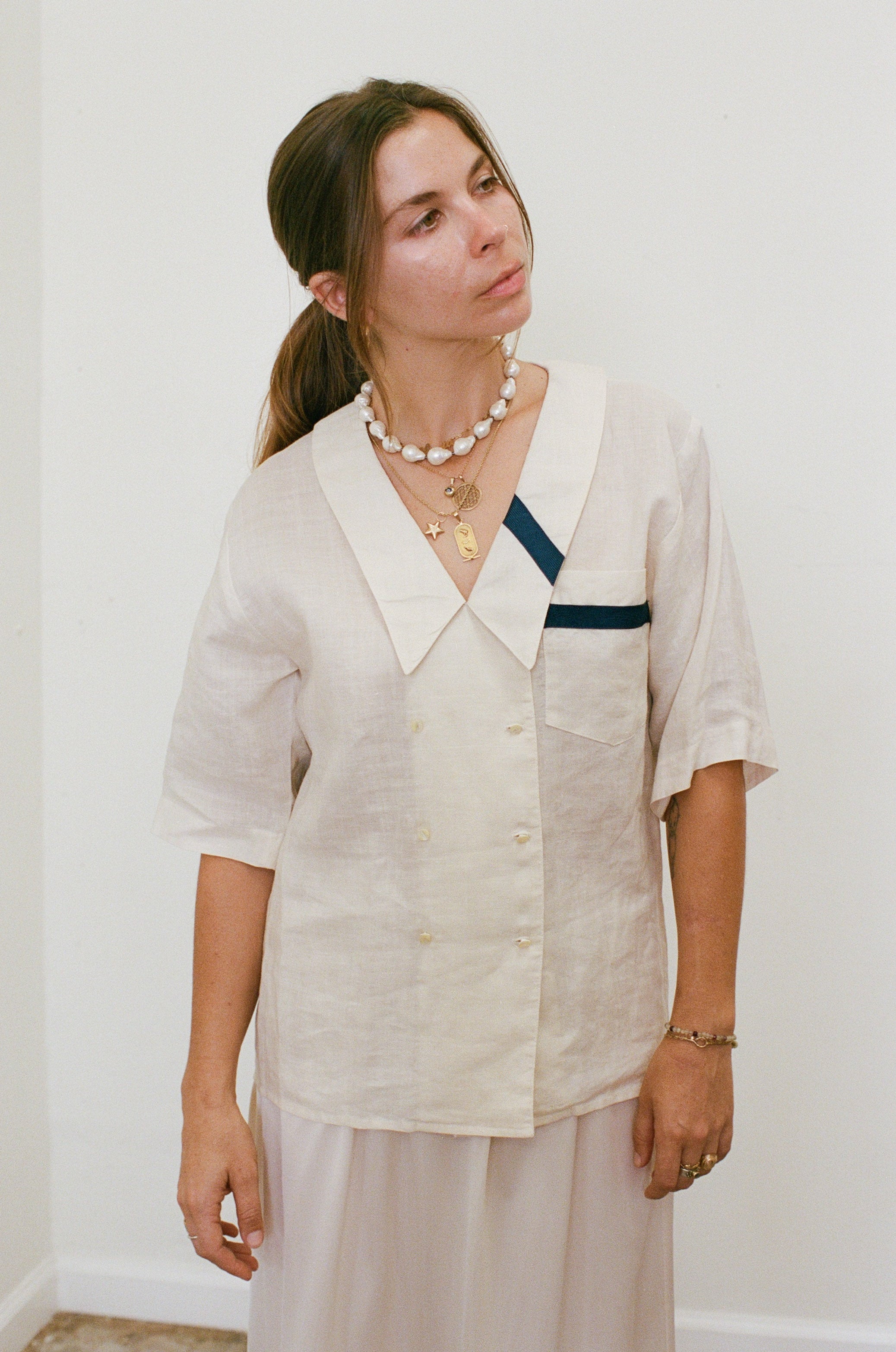 {Est.} 1970s Pierre Cardin Sailor Blouse