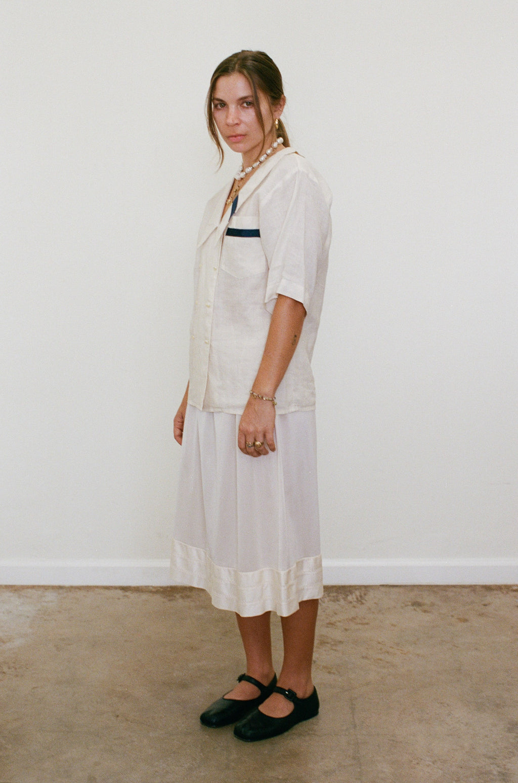 {Est.} 1970s Pierre Cardin Sailor Blouse