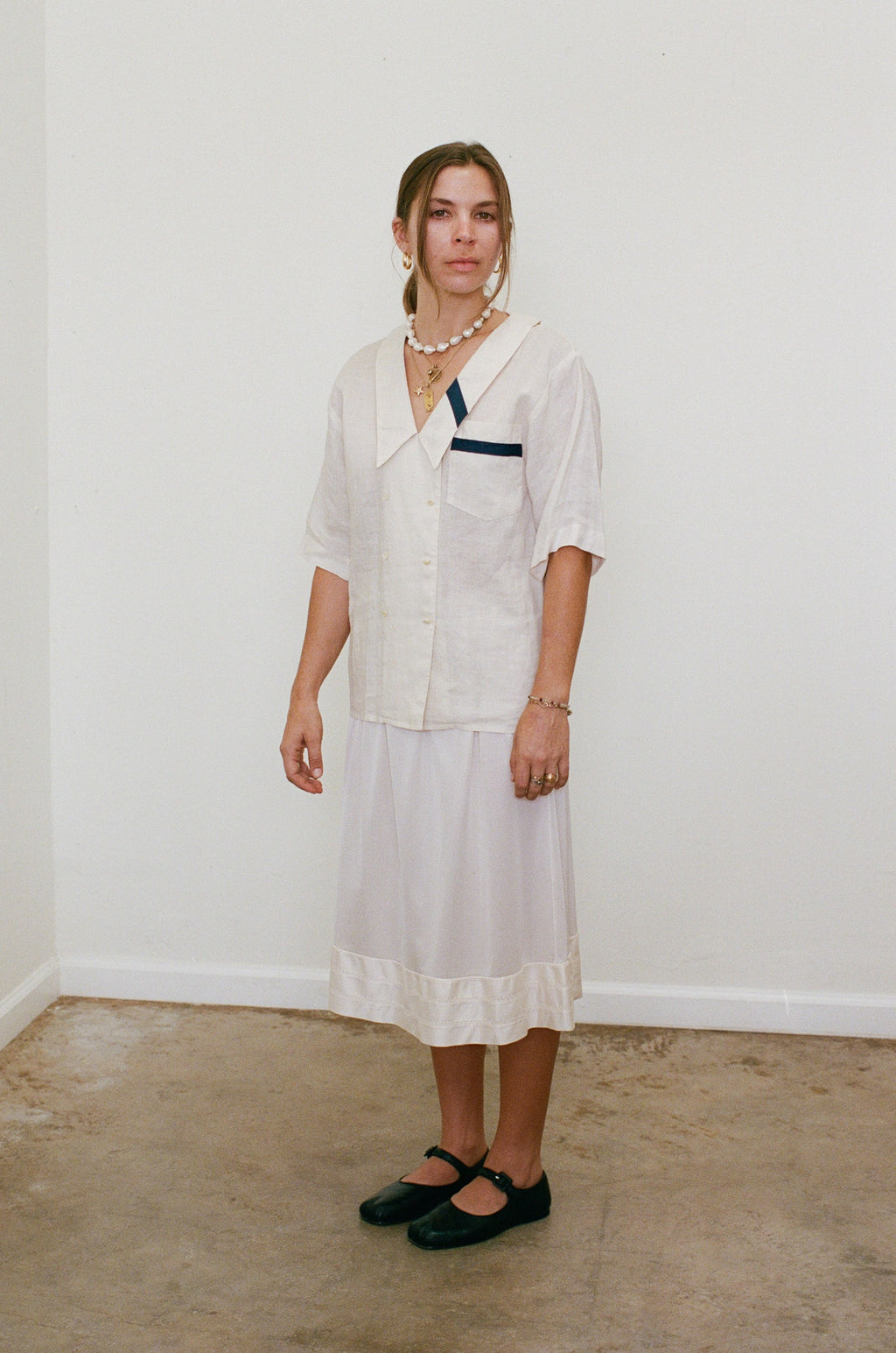 {Est.} 1970s Pierre Cardin Sailor Blouse