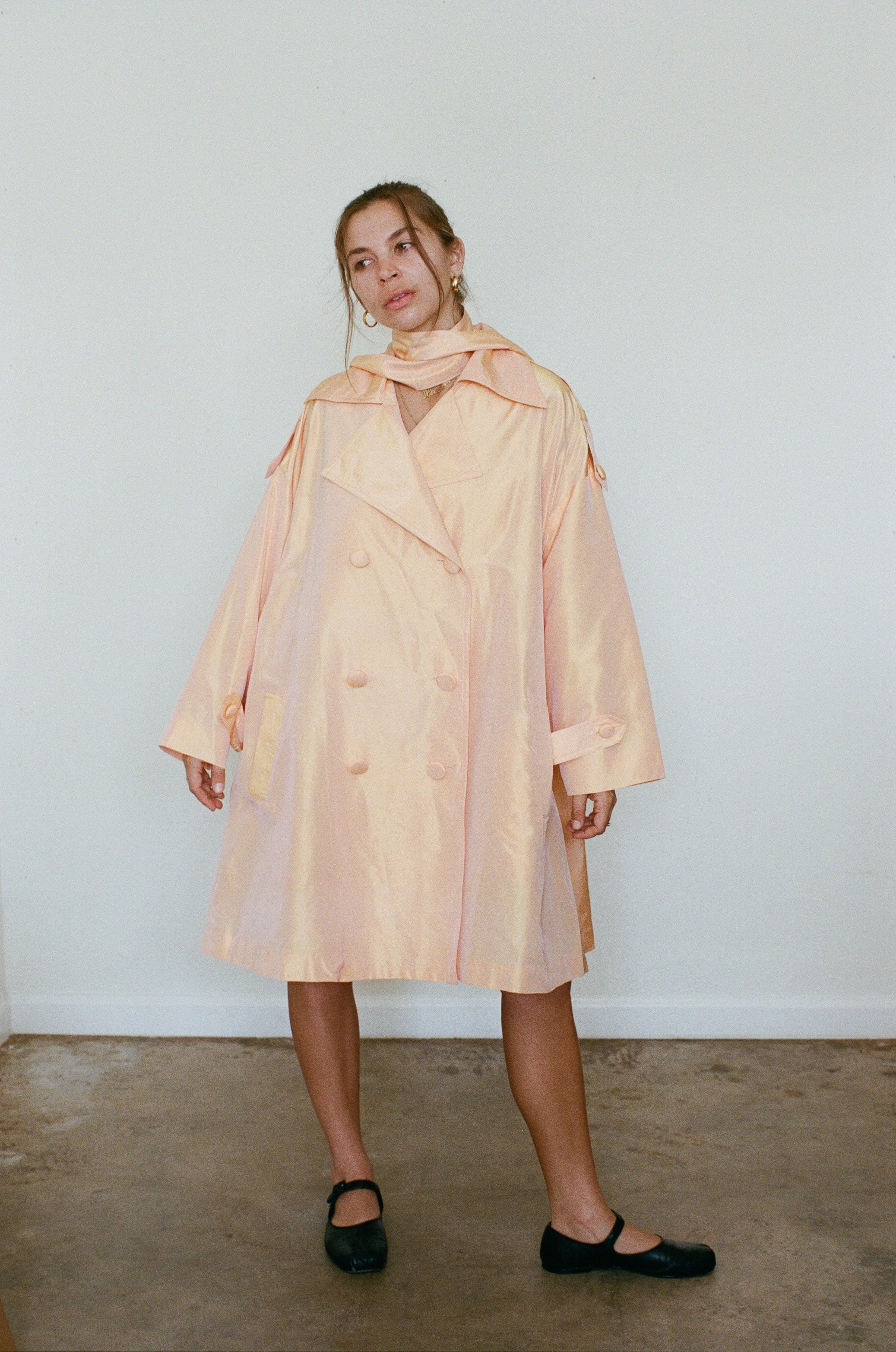 Rare Metallic Peach Trench