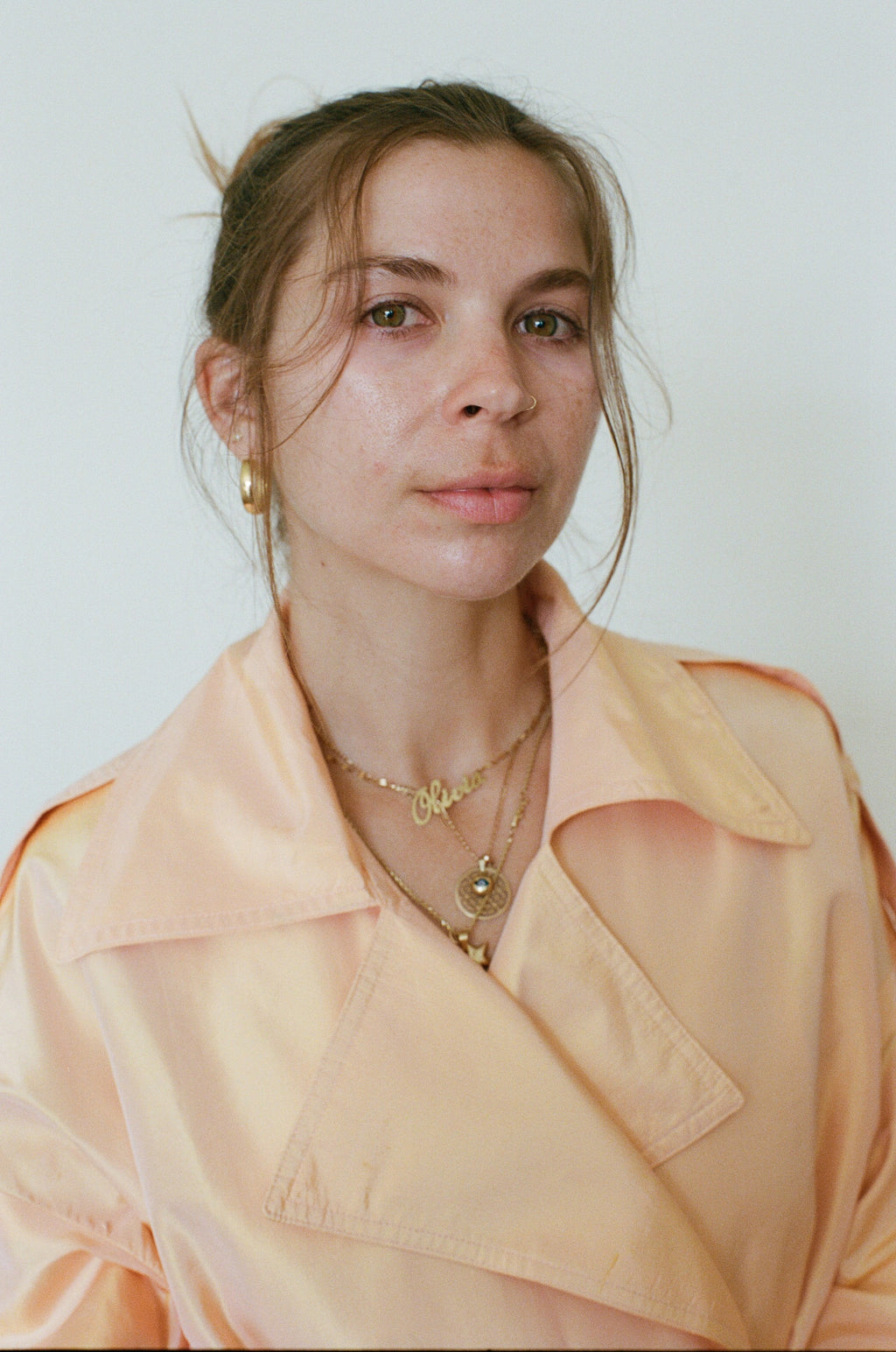 Rare Metallic Peach Trench
