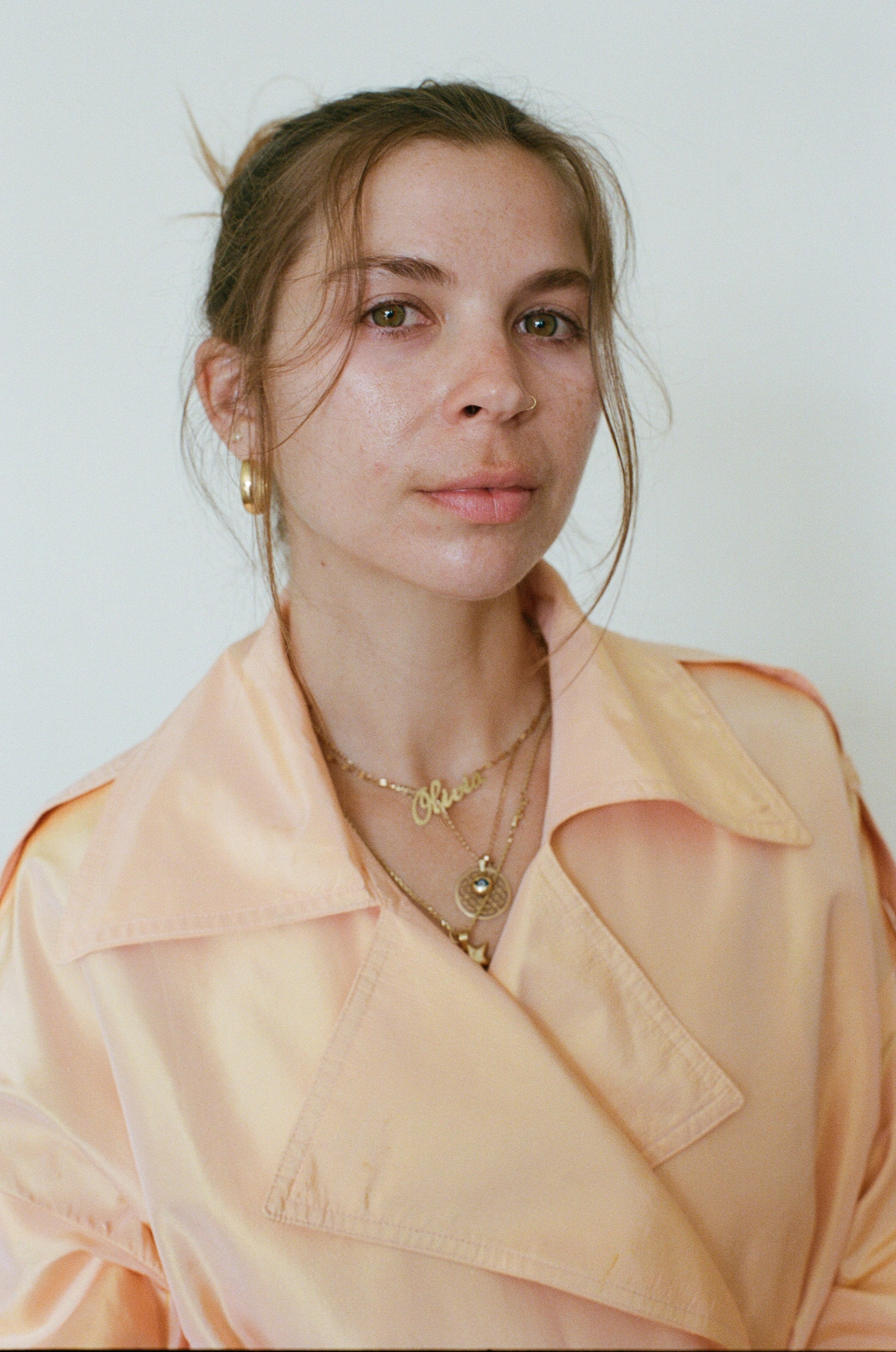 Rare Metallic Peach Trench